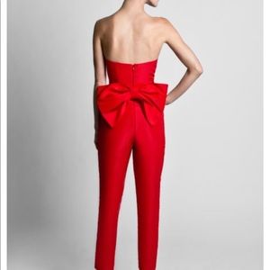 Silk Faille Bow Back Jumpsuit